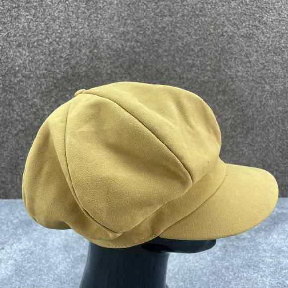TOPSHOP MUSTARD TAN BAKERS HAT BERET CAP PUFFY Y2K - Picture 4 of 7